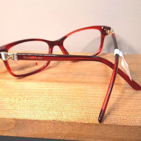 ELIZABETH ARDEN prescription ready Eyeglass Frame red designer glasses NEW - Picture 4 of 6